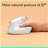 LOGITECH Lift Vertical Ergonomic Wireless Mouse (Off-White)