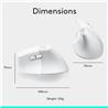 LOGITECH Lift Vertical Ergonomic Wireless Mouse (Off-White)