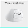 LOGITECH Lift Vertical Ergonomic Wireless Mouse (Off-White)