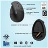 LOGITECH  Lift Vertical Ergonomic Wireless Mouse (Graphite)(Open Box)