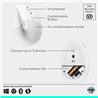 LOGITECH Lift Vertical Ergonomic Wireless Mouse (Off-White)