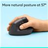 LOGITECH Lift Vertical Ergonomic Wireless Mouse (Graphite)