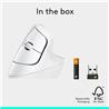 LOGITECH Lift Vertical Ergonomic Wireless Mouse (Off-White)