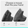 LOGITECH Lift Vertical Ergonomic Wireless Mouse (Graphite)