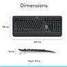 LOGITECH Advanced Wireless Keyboard Mouse Combo - French