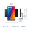 Moniteur BenQ PD2725U 27" 4K UHD Thunderbolt 3 | HDR | Prêt pour Mac | 100 % sRGB et 95 % P3 │Hotkey Puck│DualView│Ergonomiq...