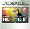 AOC FHD 1920 x 1080  IPS 60Hz USB-C 60 Hz Portable Moniteur