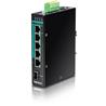 TRENDnet (TI-PG541) 5-Port Hardened Industrial Gigabit PoE+ DIN-Rail Switch - 5 Network, 1 Expansion Slot - Twisted Pair - 2 La