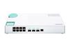 QNAP (QSW-308-1C) Commutateur 1GbE non géré à 8 ports. Huit ports 1GbE NBASE-T, trois 10GbE SFP+ avec un port 10GBASE-T part...