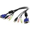 STARTECH Câble KVM USB VGA 4-en-1 de 10 pieds avec audio et microphone