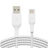 Belkin BOOSTCHARGE Braided USB-C to USB-A Cable 4ft White