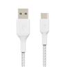 Belkin BOOSTCHARGE Braided USB-C to USB-A Cable 4ft White