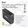 Chargeur de puissance CLUB3D jusqu'à 112W, 4 ports, 2x USB Type-A 2x Type-C