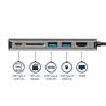StarTech USB-C Multiport Adapter with HDMI - SD Reader - 2xA 1xC - PD 3.0 Notebook Portable Docking Station