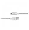 PUREGEAR USB-C to USB-A Braided Cable - 4 ft. - Silver