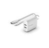 Belkin 24W Dual USB-A Wall Charger with Lightning to USB-A Cable