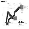 MSI Bras de support robustes pour double écran - MAG MT201D -