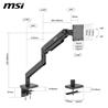 MSI Bras de support robuste pour écran unique - MAG MT201 -