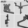 MSI PRO MT81D - Premium Aluminum Dual Monitor Stand Arms