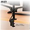 MSI PRO MT81D - Premium Aluminum Dual Monitor Stand Arms
