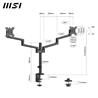 MSI PRO MT81D - Premium Aluminum Dual Monitor Stand Arms
