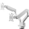 One For All Universal Monitor Mount Solid Dual Monitor Arm White