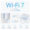 TP-Link (Deco BE65 (2-Pack)) BE11000 Tri-Band Mesh WiFi 7 System