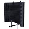 iCAN Foldable Metal Microphone Screen, Aluminum Frame, Black-MA303