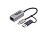 STARTECH 2.5GBE USB-C TO ETHERNET ADAPTER WITH USB-A CONVERTER, NBASE-T NIC, USB 3.0 TYPE-C 2.5/1G MULTI SPEED NETWORK, THUNDER