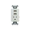 GE (17833) - Prise murale avec 2 ports USB