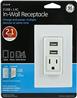 GE (25336) - Prise de courant murale et 2 ports USB
