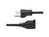 StarTech.com Rallonge d'alimentation de 3 m, câble d'alimentation secteur NEMA 5-15P vers NEMA 5-15R, 10 A 125 V, 18 AWG, câ...