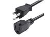 StarTech.com Rallonge d'alimentation de 3 m, câble d'alimentation secteur NEMA 5-15P vers NEMA 5-15R, 10 A 125 V, 18 AWG, câ...