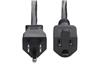 StarTech.com Rallonge d'alimentation de 3 m, câble d'alimentation secteur NEMA 5-15P vers NEMA 5-15R, 10 A 125 V, 18 AWG, câ...