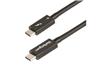 StarTech.com 3ft (1m) Thunderbolt 4 Cable, 40Gbps, 100W Power Delivery, 4K/8K Video, Intel-Certified Thunderbolt Cable - Compat