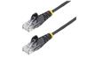 Câble Ethernet CAT6 fin noir Startech de 4,5 m, anti-accroc, 100 W PoE, UTP, LSZH, fil de cuivre nu 28 AWG, cordon de raccor...