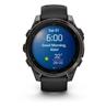 Garmin fenix 8 – 47 mm,AMOLED Sapphire,Carbon Gray DLC Titanium with Black/Pebble Gray Silicone Band