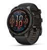 Garmin fenix 8 – 47 mm,AMOLED Sapphire,Carbon Gray DLC Titanium with Black/Pebble Gray Silicone Band