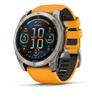 Garmin fenix 8 – 51 mm, AMOLED Sapphire, Titanium with Spark Orange/Graphite Silicone Band