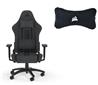 Corsair TC100 Gaming Chair, Black/Grey + Gaming headrest, Black