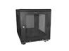 4-Post 12U server rack w/ adjustable mounting depth for IT equipment