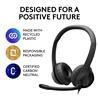 Logitech H390 Stereo Headset - Noise-Canceling Mic - Black