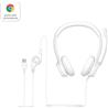 Logitech H390 Stereo Headset - Noise-Canceling Mic - Off White