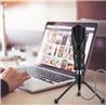 YANMAI Q3B Gaming Microphone With Foldable Tripod Stand, Black