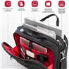 Swiss Gear 15.6" Laptop Briefcase, Black with Red Lining