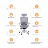 GTCHAIR Dvary Butterfly Ergonomic Office Chair, Mesh, Grey