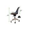 Uncaged Ergonomics ATC-B, Active Task Chair that swivels 360, with auto-locking wheels and balance chair design (Black)