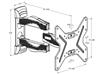 iCAN TV Wall Mount Bracket with Full Motion Arm for 26"-42"