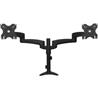 StarTech Articulating Dual Monitor Arm - Grommet / Desk Mount with Cable Management & Height Adjust - 12" to 24" Screen Support